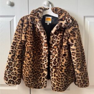 Leopard print girl’s coat